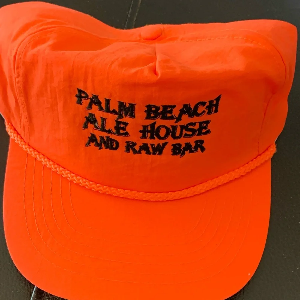 Vintage Palm Beach Ale House & Raw Bar SNAPBACK TRUCKER HAT 90’s Embroidered